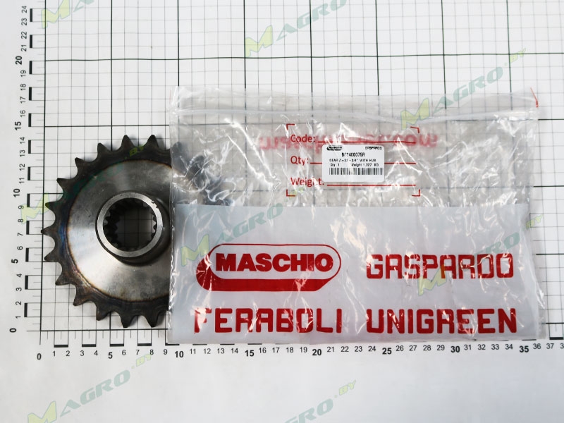 Звездочка Z=22-3/4 со шлицами B03400075R, оригинал