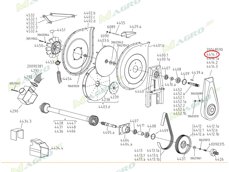 Кожух защитный ремня 4414.1 (30090020)