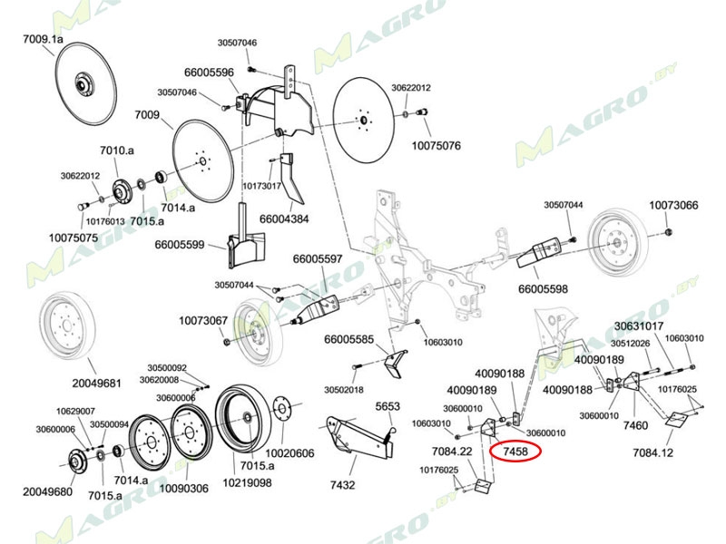 Кронштейн чистика лев. NC 7458 (20043490), аналог, Венгрия