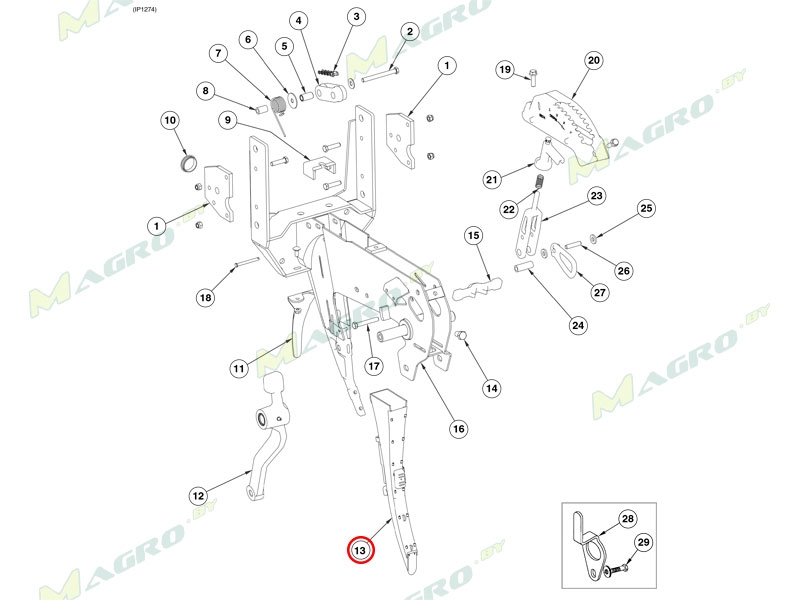 Канал падения семян GD1130 (A25925;A57029; A74932), Китай, ImPRV, 1003620