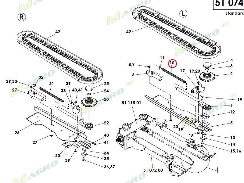 Пружина натяжителя 041956