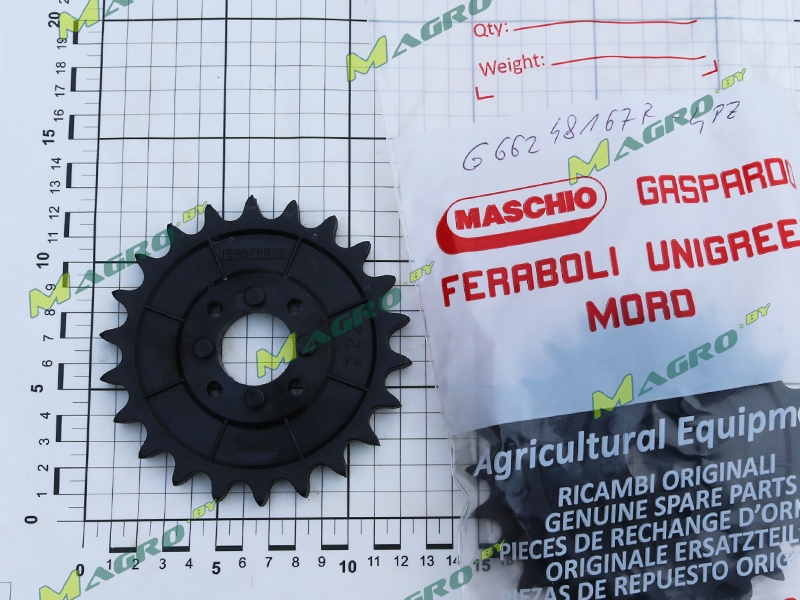 Звездочка блока кор. пер. Z=22 G66248167R, аналог, Украина