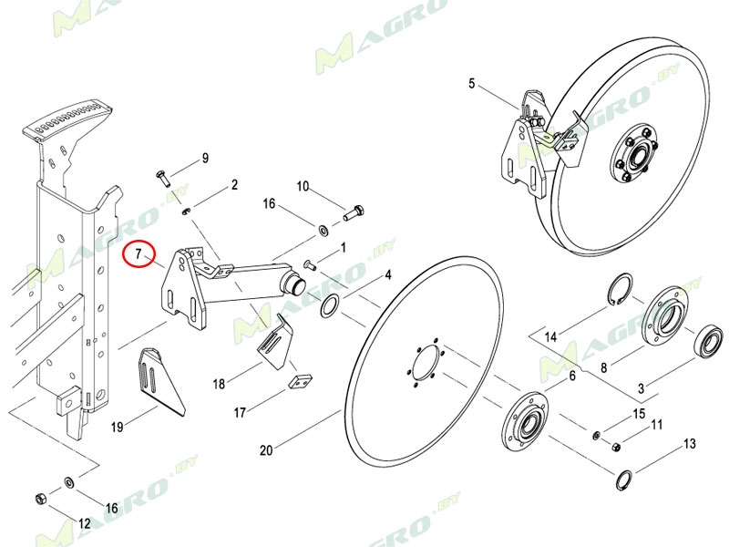Кронштейн AC858197 (зам. AC858172), аналог, Россия