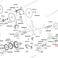 Кронштейн чистика прав. NC 7460 (20043500), аналог, Венгрия