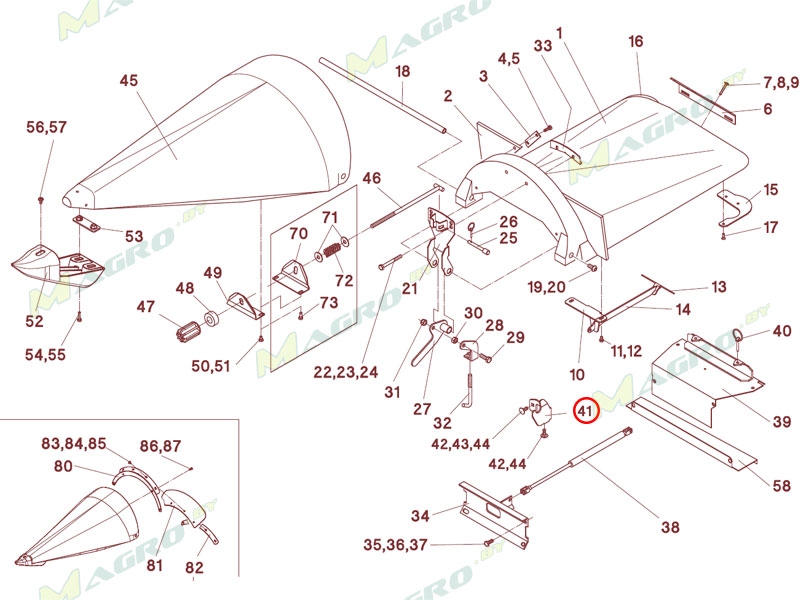 Упор носка лев. 501800, аналог