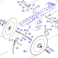 Гайка диска сошника правая 40292240 (стар. код 40202240), оригинал