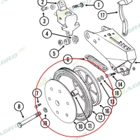 Ролик прикатывающий 1x12" F06120475R (F04100149R), Huichao