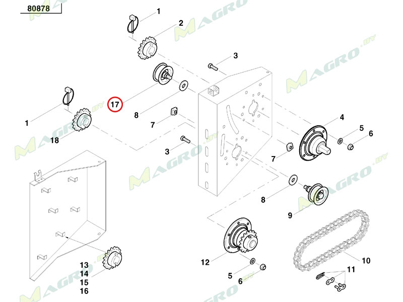 Ролик AC821090, аналог, Украина