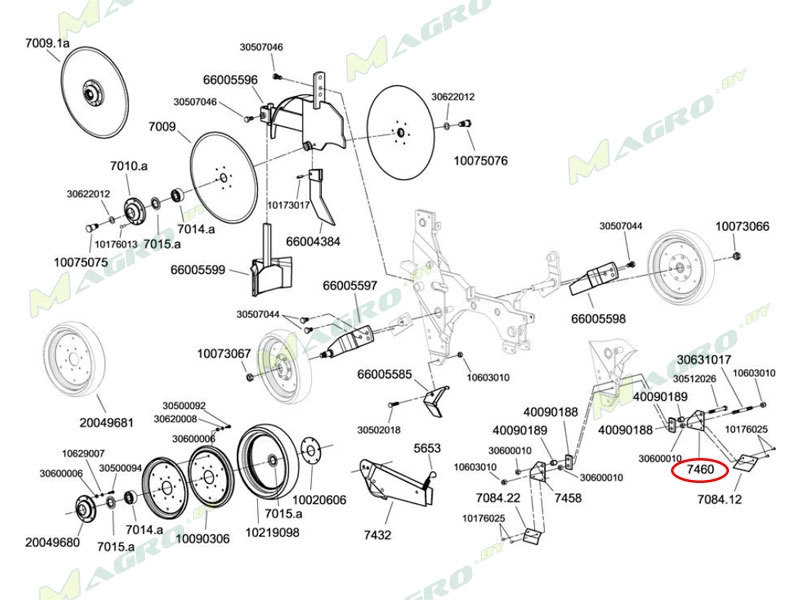 Кронштейн чистика прав. NC 7460 (20043500), аналог, Венгрия