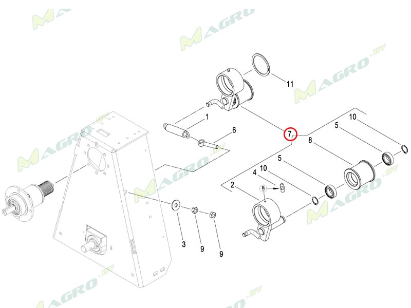 Натяжитель в сборе AC873033, оригинал