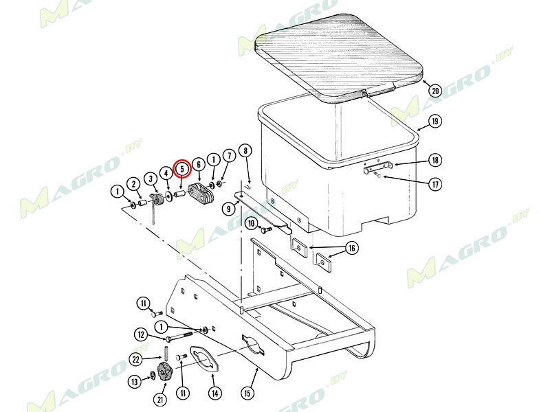 Втулка звездочки натяжителя G120831 (N120831; GD1026), Китай