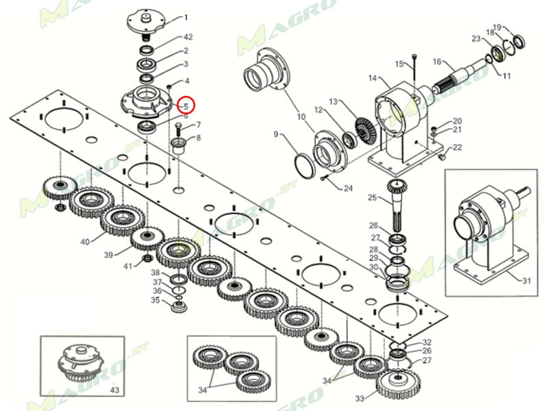 Ступица нижняя аллюминиевая 6552007, 18032459 (B0600103506M), аналог, CMR