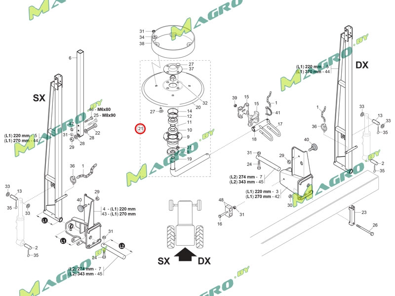 Диск маркера следа в сборе G16610222R, оригинал