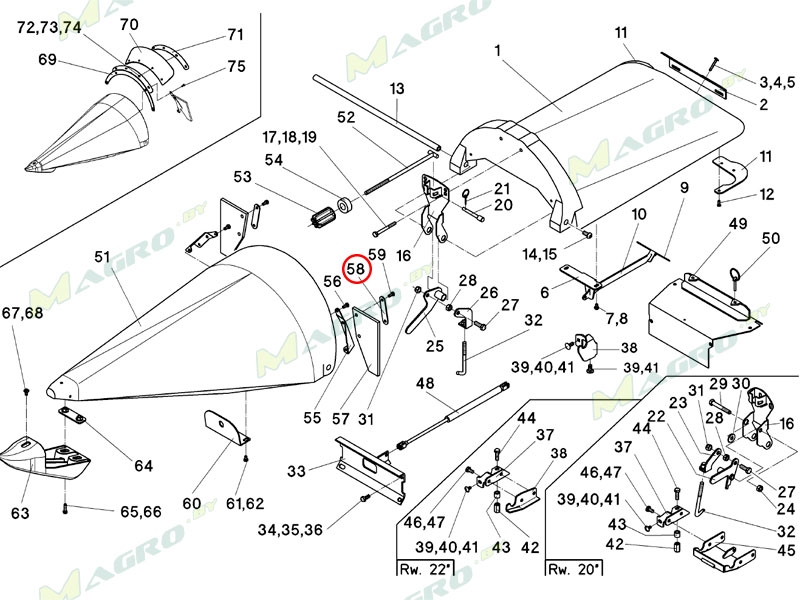 Пластина прижимная фартука 504169, аналог