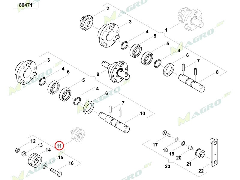 Ролик AC821090, аналог, Украина