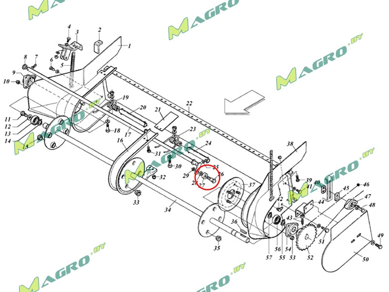 Ролик со втулкой B02500009R, оригинал