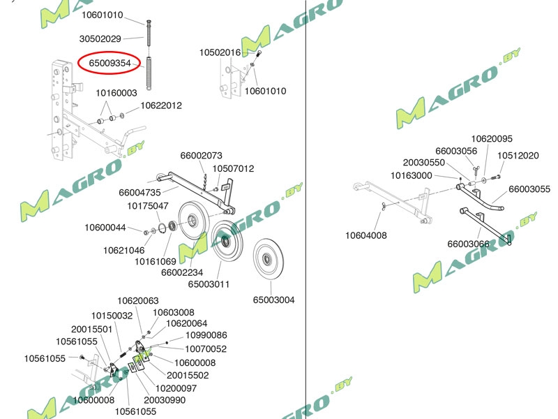 Пружина MECA с гайкой 65009354