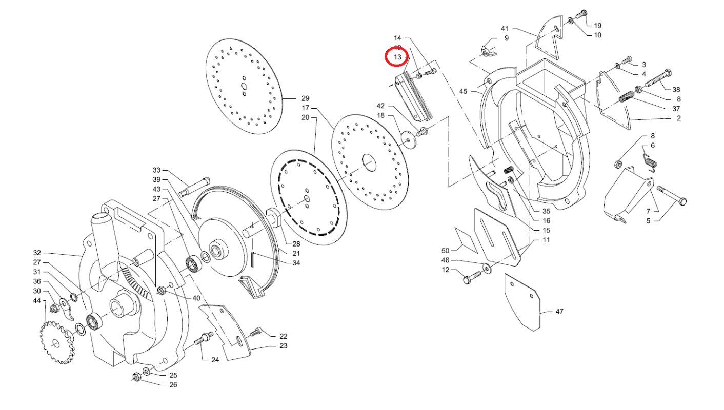 Щетка распределителя семян 10034124, BPRV