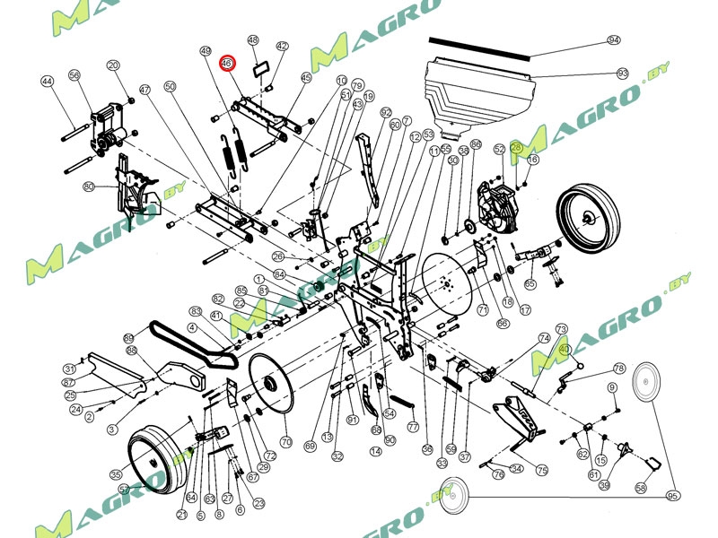 Параллелограмм верхний 10001030, PRV, Беларусь