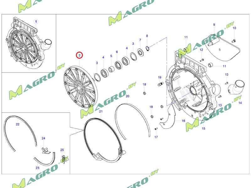 Барабан высевающего аппарата в сборе 20202063 (20202008)