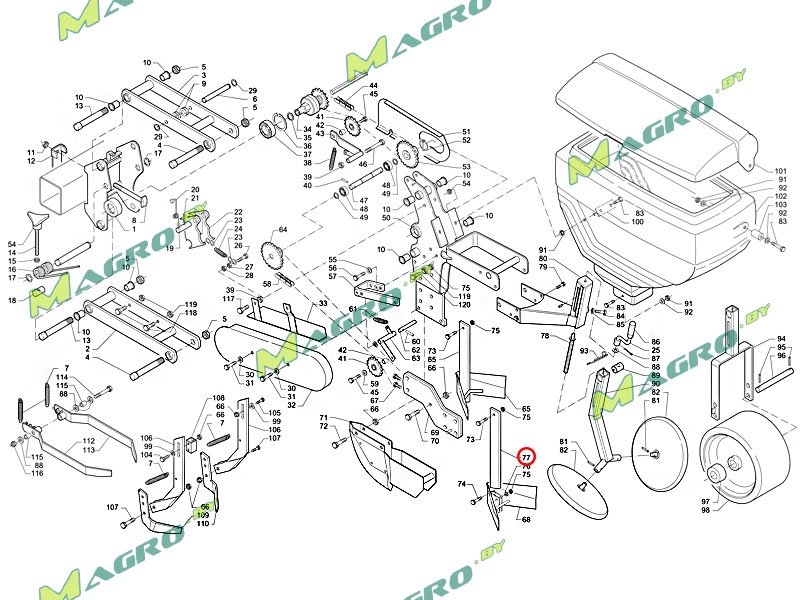 Камнеотбрасыватель 10001655, оригинал