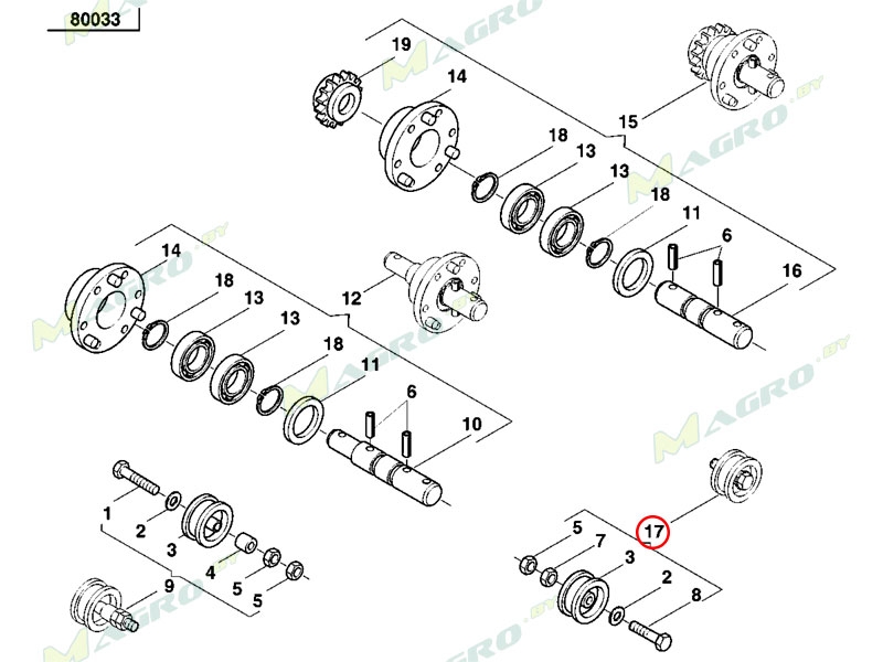 Ролик AC821090, аналог, Украина