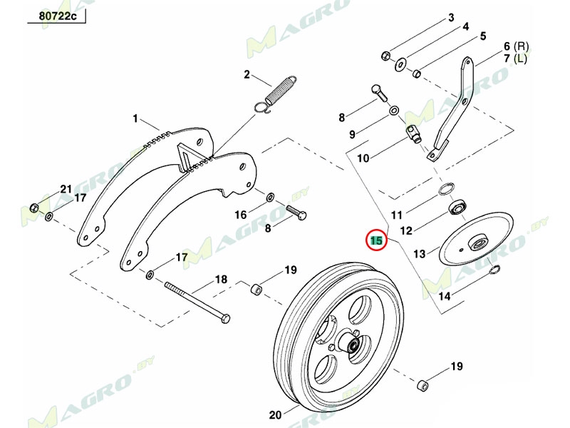 Диск сошника в сборе KL812084 (A139077732), аналог, Россия