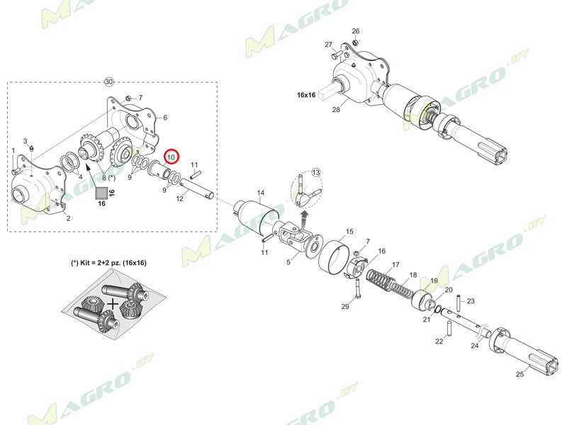 Втулка редуктора G66349001R, аналог