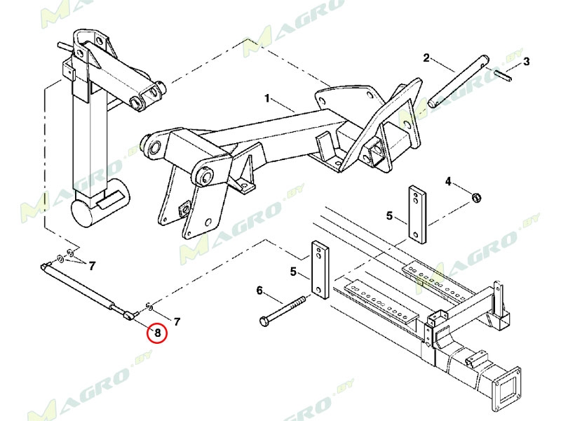 Пневмоцилиндр АС486981, оригинал