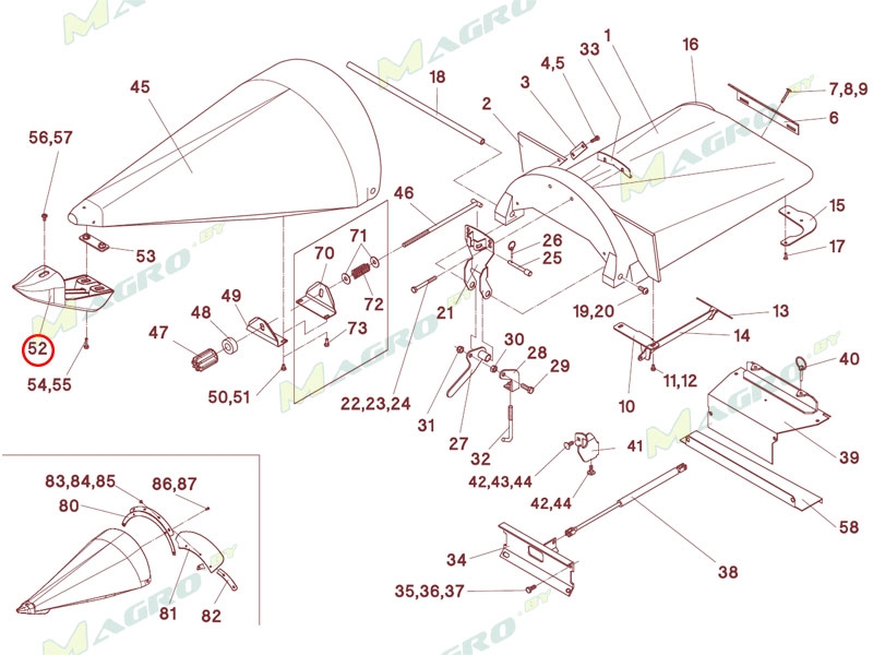 Носок центральный черный 504034, оригинал