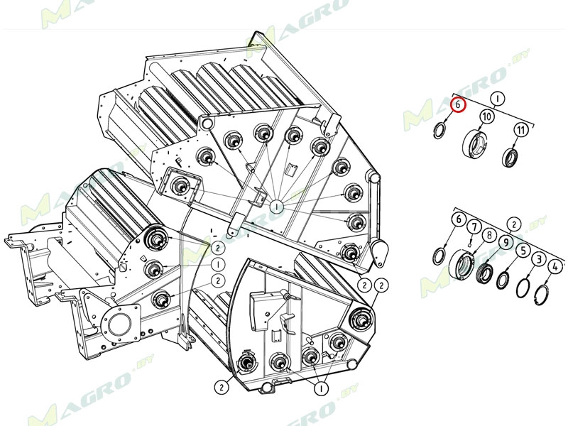 Уплотнение CSE00099 (манжета 58х80х8)