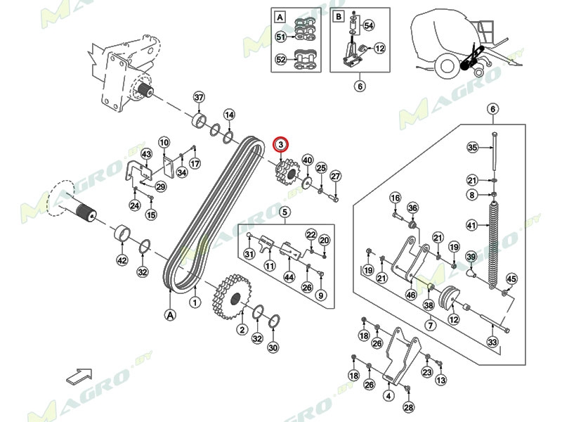 Звездочка двойная Z=13-13 CMH03201 (замена CMH02535, в составе KST00167), оригинал
