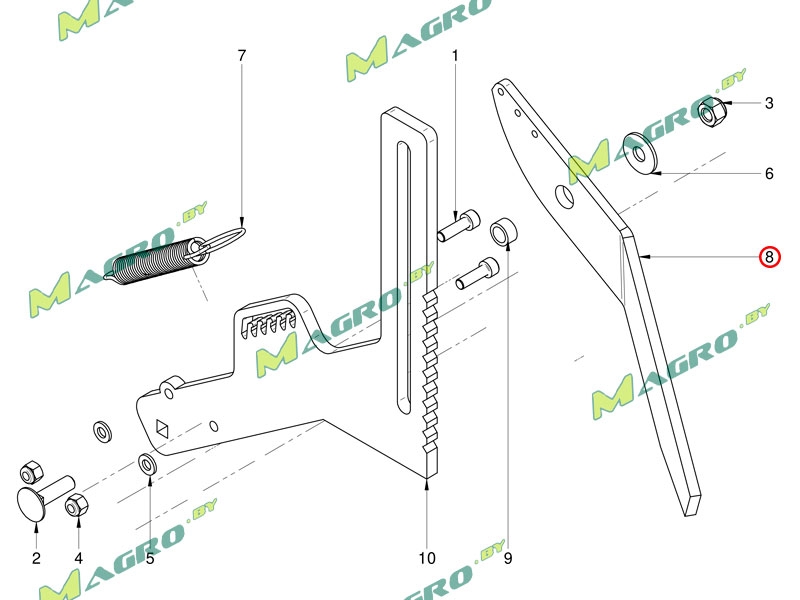 Загортач правый 10031926, оригинал