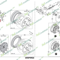 Чистик ролика опорного Gaspardo G15223862R, PRV, Беларусь