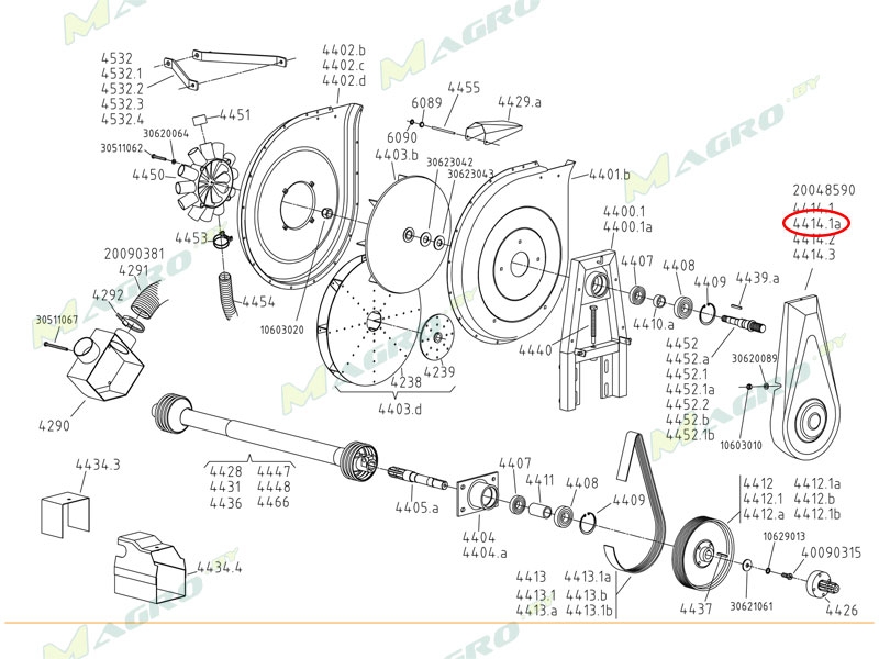 Кожух защитный ремня 4414.1A (10090116)