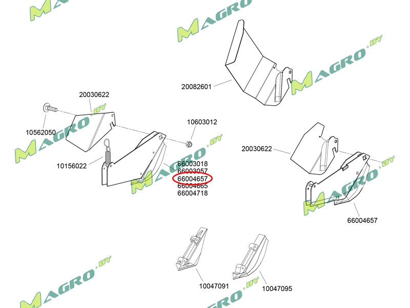 Сошник анкерный 6277.2 (65104657 стар. код 66004657), оригинал