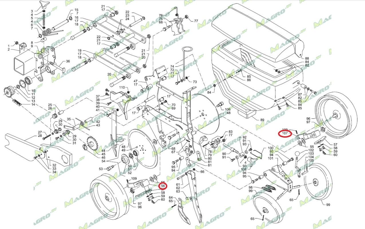 Кронштейн ролика регулирования высоты левый 30031094, оригинал