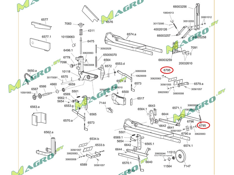 Гайка барашковая 6795 (10604008), оригинал