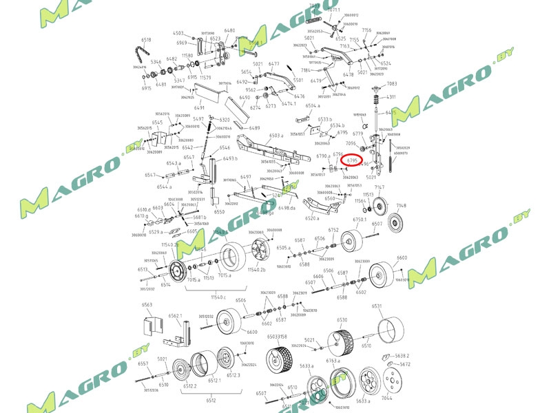 Гайка барашковая 6795 (10604008), оригинал