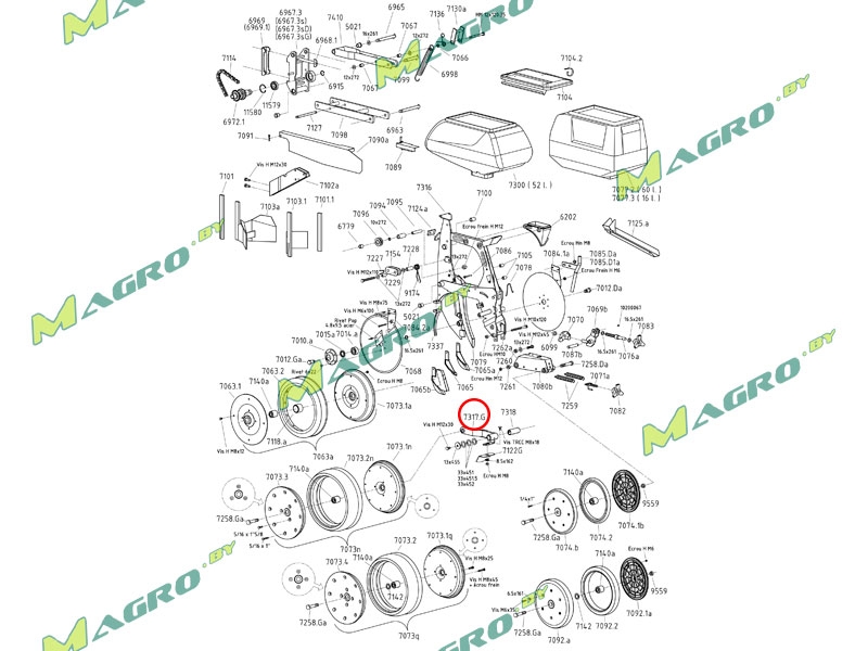 Кронштейн ролика опорного 7317.d (10075100 30075100), аналог, Венгрия