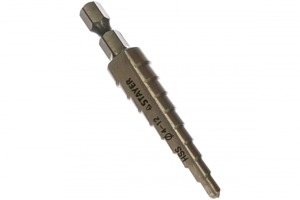 STAYER 4-12мм, 9 ступеней, сверло ступенчатое, сталь HSS