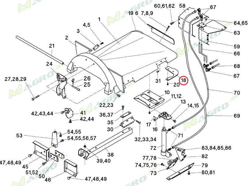 Крепление лев. 504152, аналог