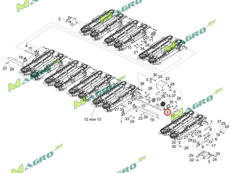 Звездочка 1.321.592 КПС-4-0500608 (между руслами), PRV