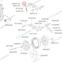 Гайка барашковая 6320 (10604013R) (M12 DIN 315), аналог, Венгрия