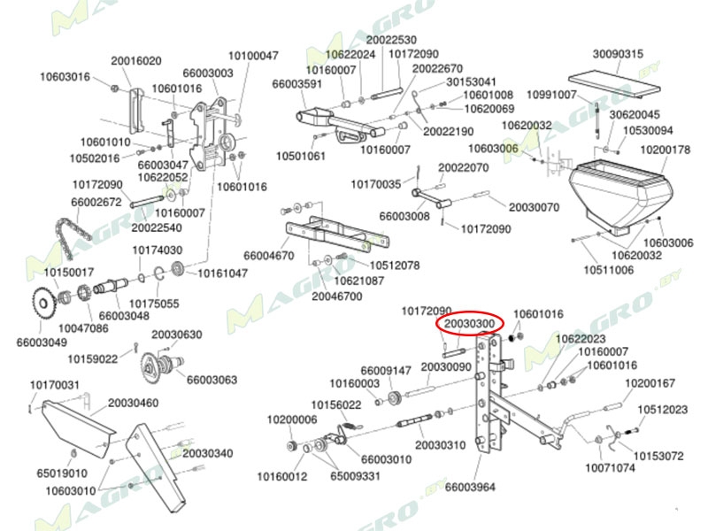 Ось параллелограмма MECA 3 6279 (20030300), оригинал