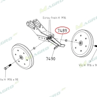 Чистик правый прикатывающих колес NC 7489 (41043140), аналог, Венгрия
