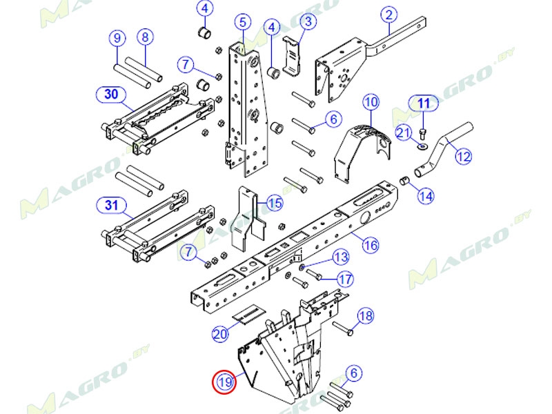Крепление высевающего аппарата 30292400