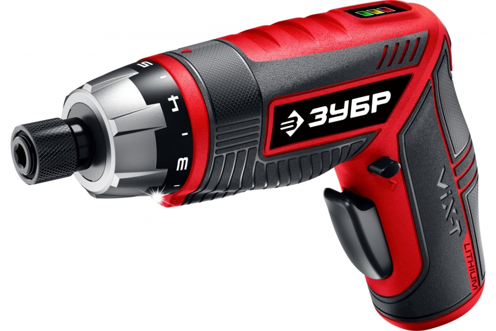 ЗУБР ViX отвертка аккумуляторная 3.6 В, в коробке с 10 битами