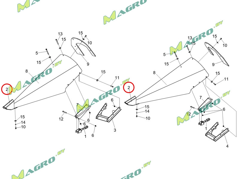 Носок КПС-4-0527020 (1.323.952), наконечник металл. боковой