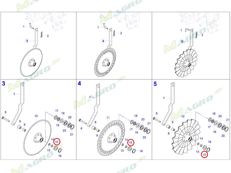 Крышка ступицы дискового сошника 54202065, оригинал